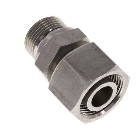 20S y G3/4'' Acero Inoxidable Giratorio Recto con Rosca Macho 400 bar FKM Ajustable ISO 8434-1