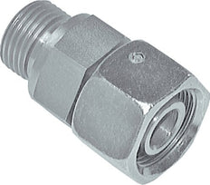 10L&G1/4'' Zink plated Steel Straight Swivel with Male Threads 315 bar NBR O-ring Sealing Cone Adjustable ISO 8434-1 [2 Pieces]
