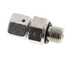 8L & G1/4'' Zink plated Steel Straight Swivel with Male Threads 315 bar NBR O-ring Sealing Cone Adjustable ISO 8434-1 [2 Pieces]