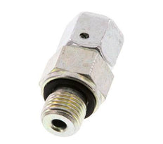 8L & G1/4'' Zink plated Steel Straight Swivel with Male Threads 315 bar NBR O-ring Sealing Cone Adjustable ISO 8434-1 [2 Pieces]