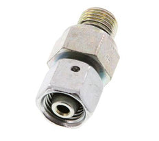 8L & G1/4'' Zink plated Steel Straight Swivel with Male Threads 315 bar NBR O-ring Sealing Cone Adjustable ISO 8434-1 [2 Pieces]