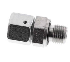 10L&G1/4'' Zink plated Steel Straight Swivel with Male Threads 315 bar NBR O-ring Sealing Cone Adjustable ISO 8434-1 [2 Pieces]