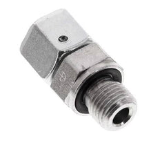 10L&G1/4'' Zink plated Steel Straight Swivel with Male Threads 315 bar NBR O-ring Sealing Cone Adjustable ISO 8434-1 [2 Pieces]