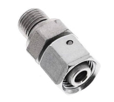 10L&G1/4'' Zink plated Steel Straight Swivel with Male Threads 315 bar NBR O-ring Sealing Cone Adjustable ISO 8434-1 [2 Pieces]