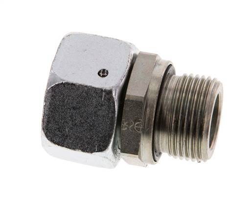 22L y G3/4'' Acero zincado Rótula recta con rosca macho 160 bar Junta tórica de NBR Cono de estanquidad Ajustable ISO 8434-1