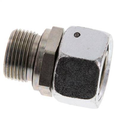 22L y G3/4'' Acero zincado Rótula recta con rosca macho 160 bar Junta tórica de NBR Cono de estanquidad Ajustable ISO 8434-1