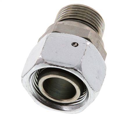 22L y G3/4'' Acero zincado Rótula recta con rosca macho 160 bar Junta tórica de NBR Cono de estanquidad Ajustable ISO 8434-1
