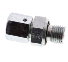6S y G1/4'' Acero zincado Rótula recta con rosca macho 630 bar Junta tórica de NBR Cono de estanquidad Ajustable ISO 8434-1