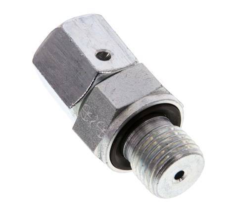 6S y G1/4'' Acero zincado Rótula recta con rosca macho 630 bar Junta tórica de NBR Cono de estanquidad Ajustable ISO 8434-1
