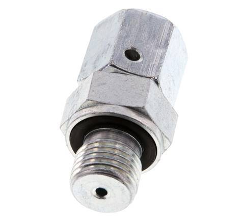 6S y G1/4'' Acero zincado Rótula recta con rosca macho 630 bar Junta tórica de NBR Cono de estanquidad Ajustable ISO 8434-1