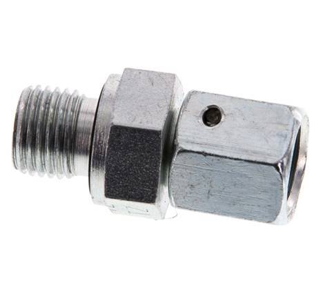 6S y G1/4'' Acero zincado Rótula recta con rosca macho 630 bar Junta tórica de NBR Cono de estanquidad Ajustable ISO 8434-1