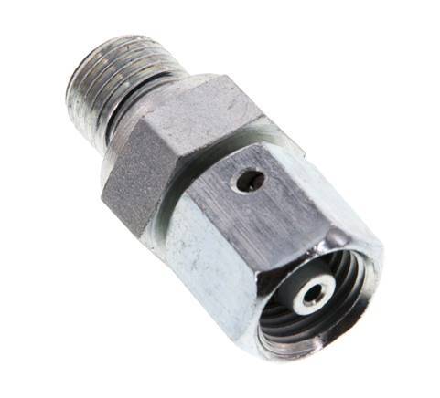 6S y G1/4'' Acero zincado Rótula recta con rosca macho 630 bar Junta tórica de NBR Cono de estanquidad Ajustable ISO 8434-1