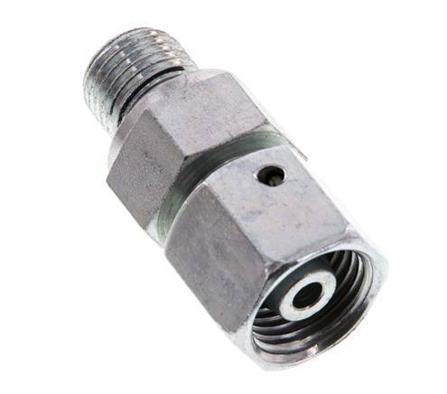 8S & G1/4'' Acero zincado Rótula recta con rosca macho 630 bar Junta tórica de NBR Cono de estanquidad Ajustable ISO 8434-1