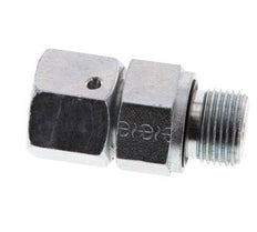 10S y G3/8'' Acero zincado Rótula recta con rosca macho 630 bar Junta tórica de NBR Cono de estanquidad Ajustable ISO 8434-1