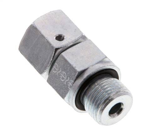 10S y G3/8'' Acero zincado Rótula recta con rosca macho 630 bar Junta tórica de NBR Cono de estanquidad Ajustable ISO 8434-1