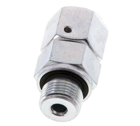 10S y G3/8'' Acero zincado Rótula recta con rosca macho 630 bar Junta tórica de NBR Cono de estanquidad Ajustable ISO 8434-1
