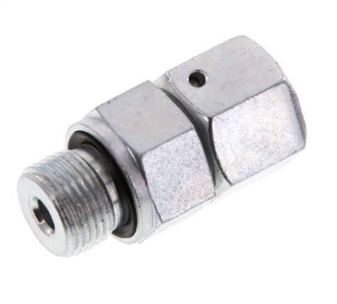 10S y G3/8'' Acero zincado Rótula recta con rosca macho 630 bar Junta tórica de NBR Cono de estanquidad Ajustable ISO 8434-1