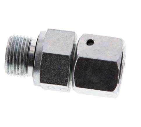 10S y G3/8'' Acero zincado Rótula recta con rosca macho 630 bar Junta tórica de NBR Cono de estanquidad Ajustable ISO 8434-1