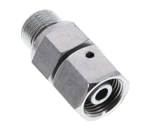 10S y G3/8'' Acero zincado Rótula recta con rosca macho 630 bar Junta tórica de NBR Cono de estanquidad Ajustable ISO 8434-1