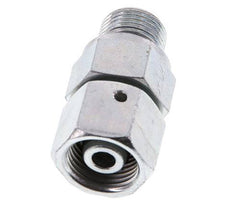 10S y G3/8'' Acero zincado Rótula recta con rosca macho 630 bar Junta tórica de NBR Cono de estanquidad Ajustable ISO 8434-1