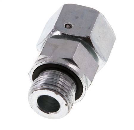 16S y G1/2'' Acero Zincado Giratorio Recto con Rosca Macho 400 bar Junta tórica de NBR Cono de Sellado Ajustable ISO 8434-1
