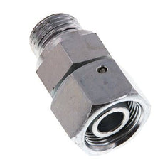 16S y G1/2'' Acero Zincado Giratorio Recto con Rosca Macho 400 bar Junta tórica de NBR Cono de Sellado Ajustable ISO 8434-1
