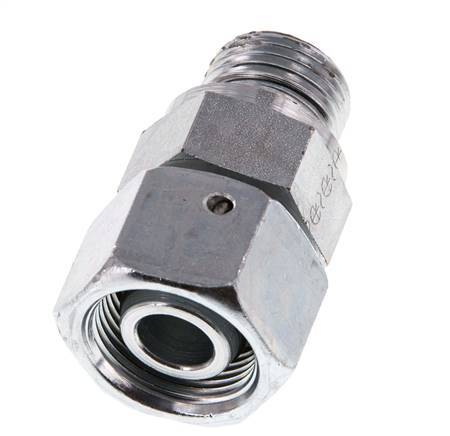 16S y G1/2'' Acero Zincado Giratorio Recto con Rosca Macho 400 bar Junta tórica de NBR Cono de Sellado Ajustable ISO 8434-1