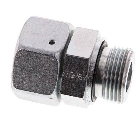 25S & G1'' Acero zincado Rótula recta con rosca macho 400 bar Junta tórica de NBR Cono de estanquidad Ajustable ISO 8434-1