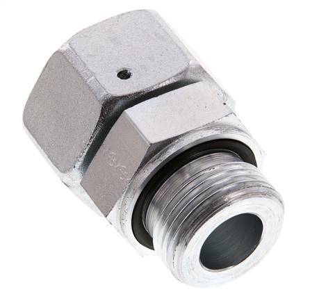 25S & G1'' Acero zincado Rótula recta con rosca macho 400 bar Junta tórica de NBR Cono de estanquidad Ajustable ISO 8434-1