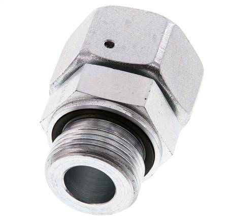 25S & G1'' Acero zincado Rótula recta con rosca macho 400 bar Junta tórica de NBR Cono de estanquidad Ajustable ISO 8434-1