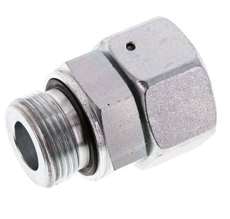 25S & G1'' Acero zincado Rótula recta con rosca macho 400 bar Junta tórica de NBR Cono de estanquidad Ajustable ISO 8434-1
