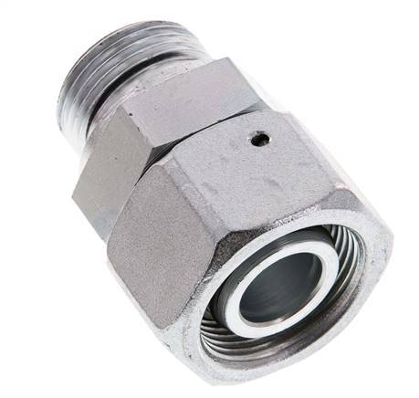 25S & G1'' Acero zincado Rótula recta con rosca macho 400 bar Junta tórica de NBR Cono de estanquidad Ajustable ISO 8434-1