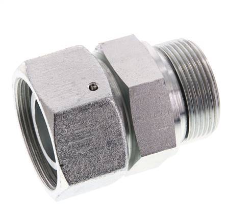 38S & G1-1/2'' Acero zincado Rótula recta con rosca macho 315 bar Junta tórica de NBR Cono de estanquidad Ajustable ISO 8434-1