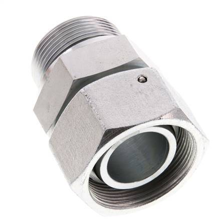 38S & G1-1/2'' Acero zincado Rótula recta con rosca macho 315 bar Junta tórica de NBR Cono de estanquidad Ajustable ISO 8434-1