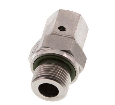 8L y G3/8'' Acero Inoxidable Giratorio Recto con Rosca Macho 315 bar FKM O-ring Cone Sealing Adjustable ISO 8434-1