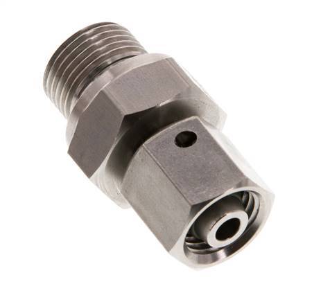8L y G3/8'' Acero Inoxidable Giratorio Recto con Rosca Macho 315 bar FKM O-ring Cone Sealing Adjustable ISO 8434-1