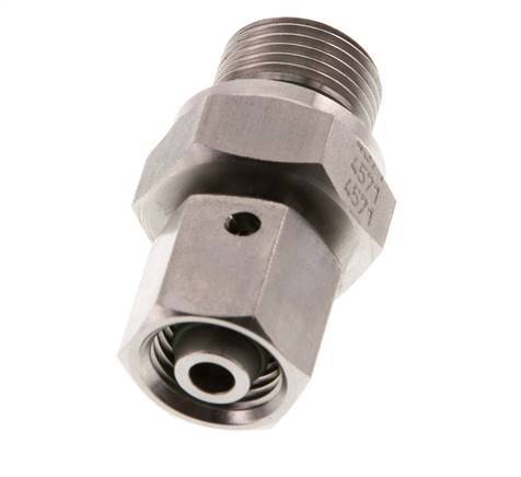 8L y G3/8'' Acero Inoxidable Giratorio Recto con Rosca Macho 315 bar FKM O-ring Cone Sealing Adjustable ISO 8434-1