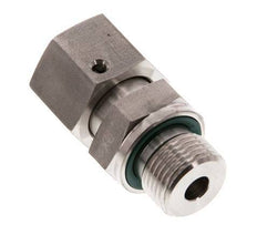 10S y G3/8'' Rótula recta de acero inoxidable con rosca macho 630 bar Junta tórica de FKM Cono de sellado ajustable ISO 8434-1