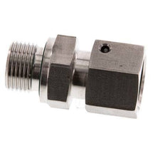 10S y G3/8'' Rótula recta de acero inoxidable con rosca macho 630 bar Junta tórica de FKM Cono de sellado ajustable ISO 8434-1