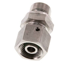10S y G3/8'' Rótula recta de acero inoxidable con rosca macho 630 bar Junta tórica de FKM Cono de sellado ajustable ISO 8434-1