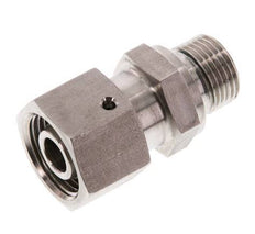 12S y G3/8'' Rótula recta de acero inoxidable con rosca macho 630 bar Junta tórica de FKM Cono de sellado ajustable ISO 8434-1