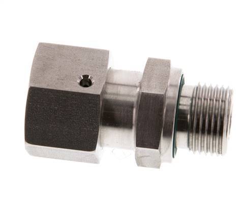 12S y G3/8'' Rótula recta de acero inoxidable con rosca macho 630 bar Junta tórica de FKM Cono de sellado ajustable ISO 8434-1