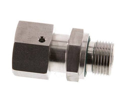 12S y G3/8'' Rótula recta de acero inoxidable con rosca macho 630 bar Junta tórica de FKM Cono de sellado ajustable ISO 8434-1
