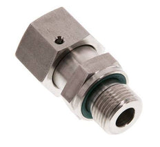 12S y G3/8'' Rótula recta de acero inoxidable con rosca macho 630 bar Junta tórica de FKM Cono de sellado ajustable ISO 8434-1
