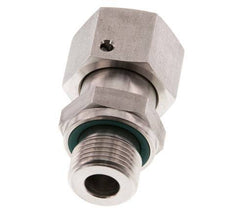 12S y G3/8'' Rótula recta de acero inoxidable con rosca macho 630 bar Junta tórica de FKM Cono de sellado ajustable ISO 8434-1