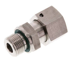 12S y G3/8'' Rótula recta de acero inoxidable con rosca macho 630 bar Junta tórica de FKM Cono de sellado ajustable ISO 8434-1