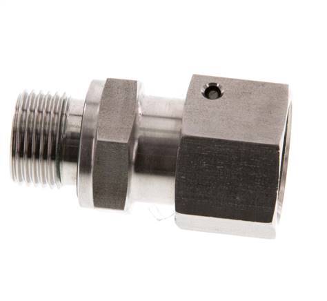 12S y G3/8'' Rótula recta de acero inoxidable con rosca macho 630 bar Junta tórica de FKM Cono de sellado ajustable ISO 8434-1