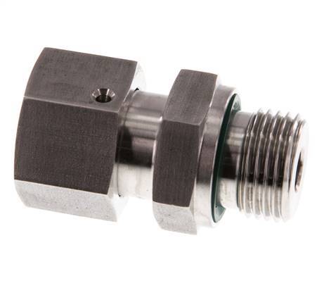 14S y G1/2'' Rótula recta de acero inoxidable con rosca macho 630 bar Junta tórica de FKM Cono de sellado ajustable ISO 8434-1