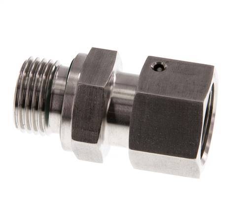 14S y G1/2'' Rótula recta de acero inoxidable con rosca macho 630 bar Junta tórica de FKM Cono de sellado ajustable ISO 8434-1