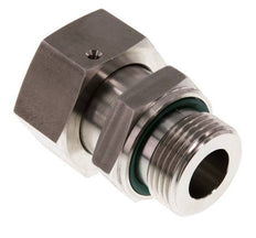 25S y G1'' Rótula recta de acero inoxidable con rosca macho 400 bar Junta tórica de FKM Cono de sellado ajustable ISO 8434-1